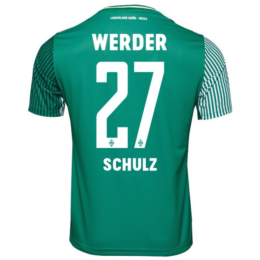 Kandiny Bambino Maglia Ole Schulz #27 Verde Kit Gara Home 2023/24 Maglietta