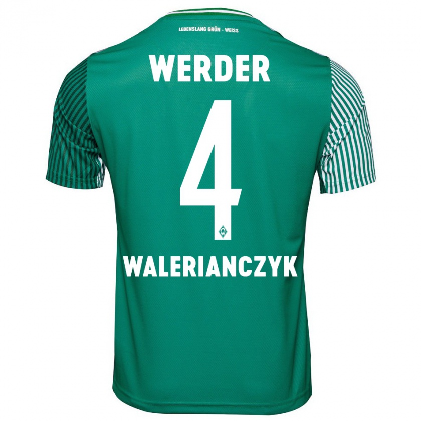 Kandiny Bambino Maglia Dennis Walerianczyk #4 Verde Kit Gara Home 2023/24 Maglietta