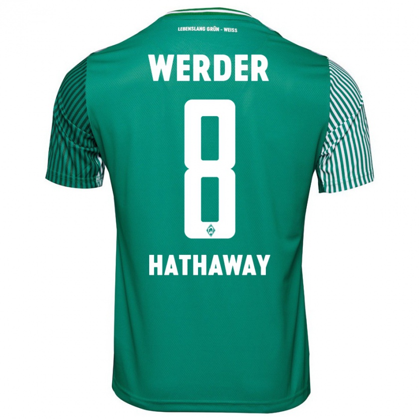 Kandiny Bambino Maglia Max Hathaway #8 Verde Kit Gara Home 2023/24 Maglietta