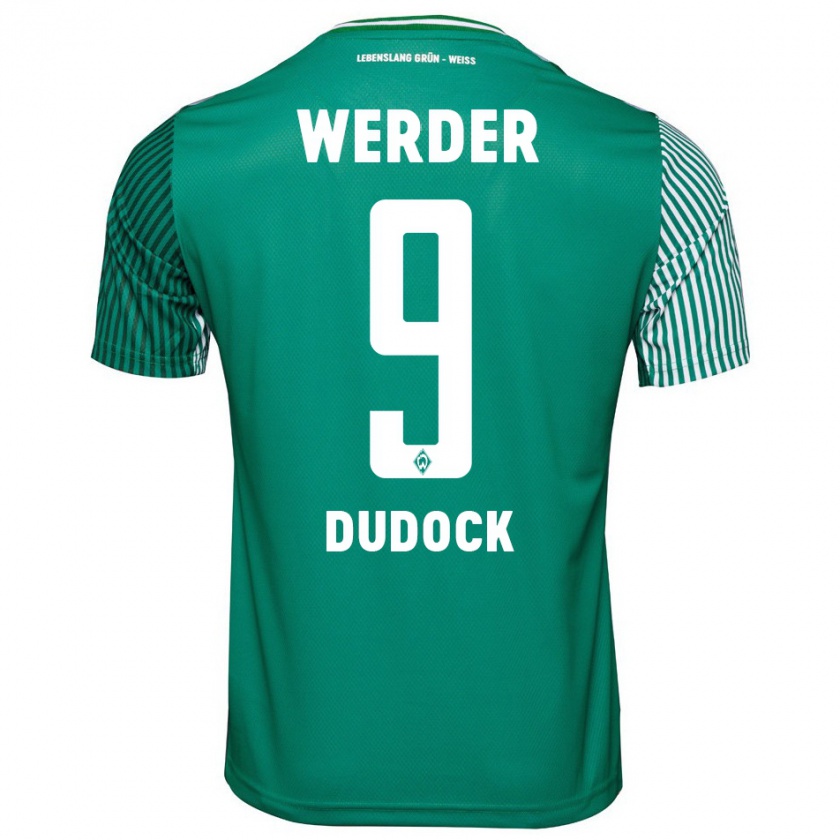 Kandiny Bambino Maglia Joshua Dudock #9 Verde Kit Gara Home 2023/24 Maglietta