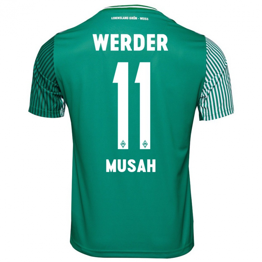 Kandiny Bambino Maglia Salim Musah #11 Verde Kit Gara Home 2023/24 Maglietta