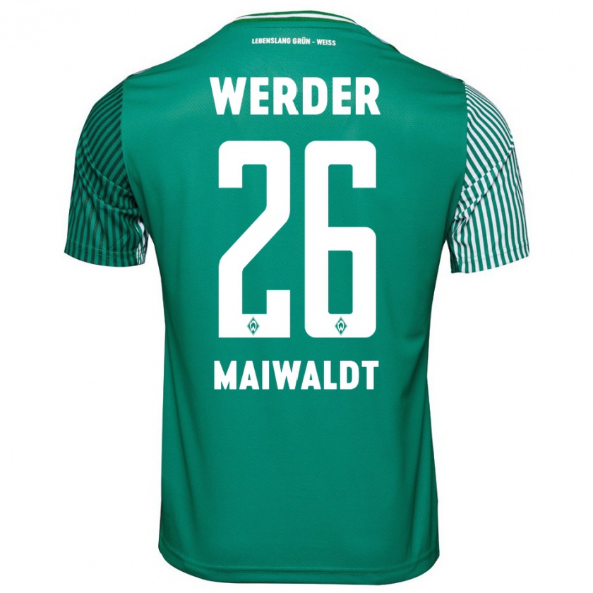 Kandiny Bambino Maglia Julius Maiwaldt #26 Verde Kit Gara Home 2023/24 Maglietta