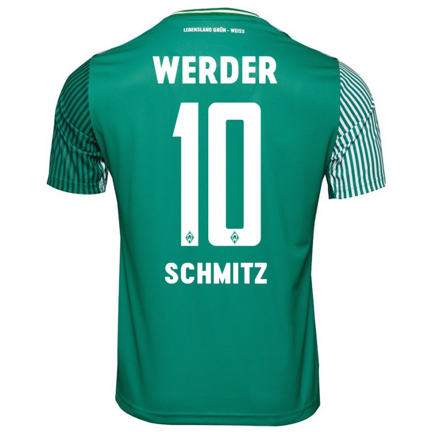 Kandiny Bambino Maglia Maximilian Schmitz #10 Verde Kit Gara Home 2023/24 Maglietta