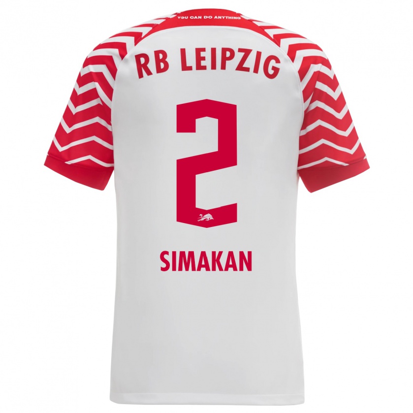 Kandiny Niño Camiseta Mohamed Simakan #2 Blanco 1ª Equipación 2023/24 La Camisa