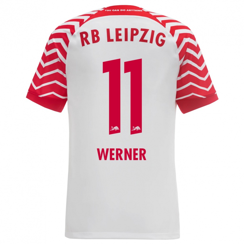 Kandiny Kinderen Timo Werner #11 Wit Thuisshirt Thuistenue 2023/24 T-Shirt België