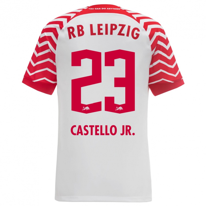 Kandiny Niño Camiseta Castello Lukeba #23 Blanco 1ª Equipación 2023/24 La Camisa