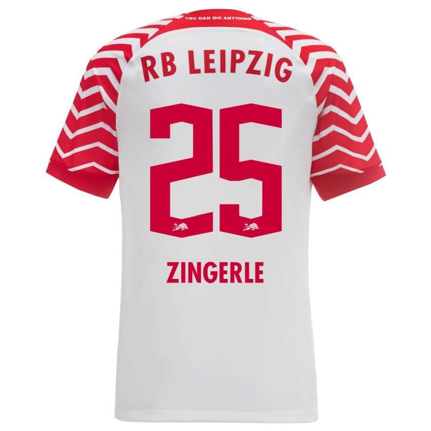 Kandiny Kinderen Leopold Zingerle #25 Wit Thuisshirt Thuistenue 2023/24 T-Shirt België