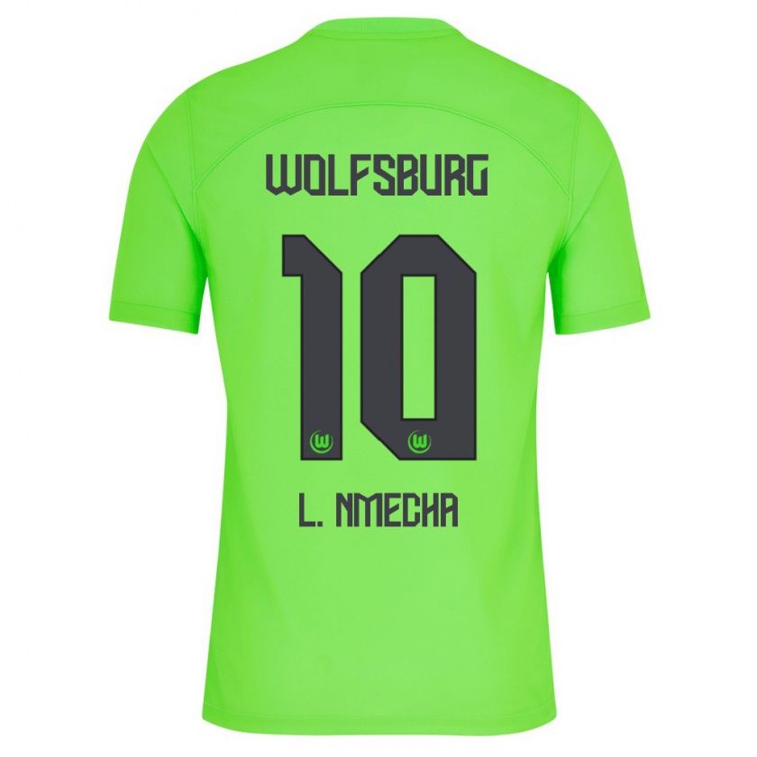 Kandiny Bambino Maglia Lukas Nmecha #10 Verde Kit Gara Home 2023/24 Maglietta