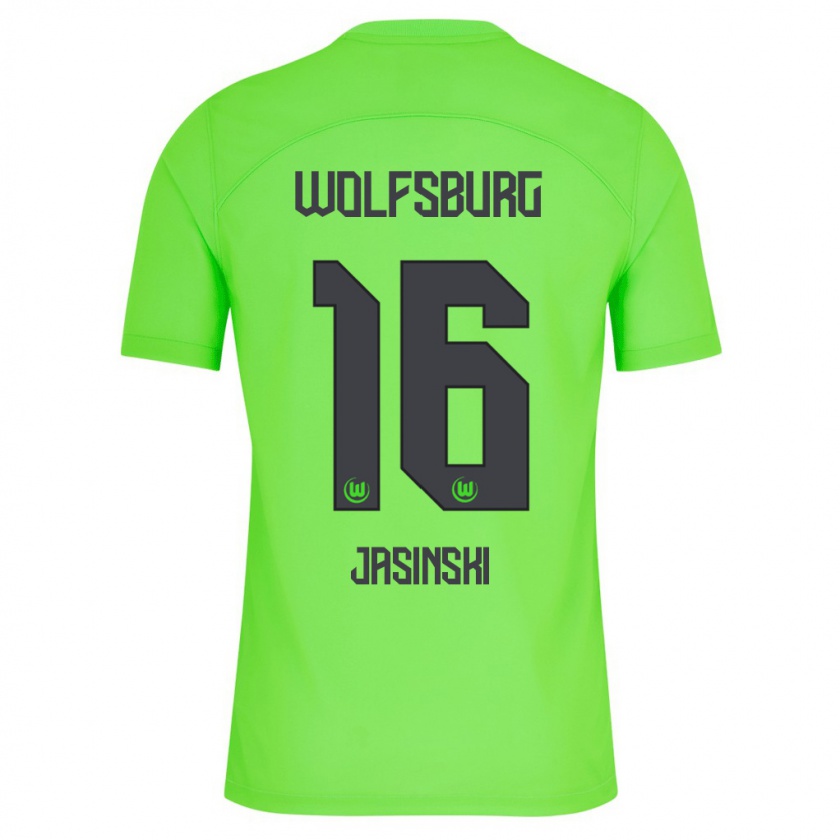 Kandiny Bambino Maglia Mateusz Jasinski #16 Verde Kit Gara Home 2023/24 Maglietta