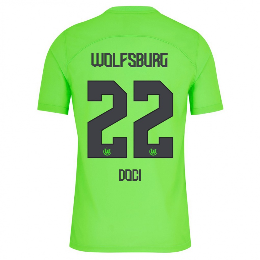 Kandiny Bambino Maglia Adrian Doci #22 Verde Kit Gara Home 2023/24 Maglietta