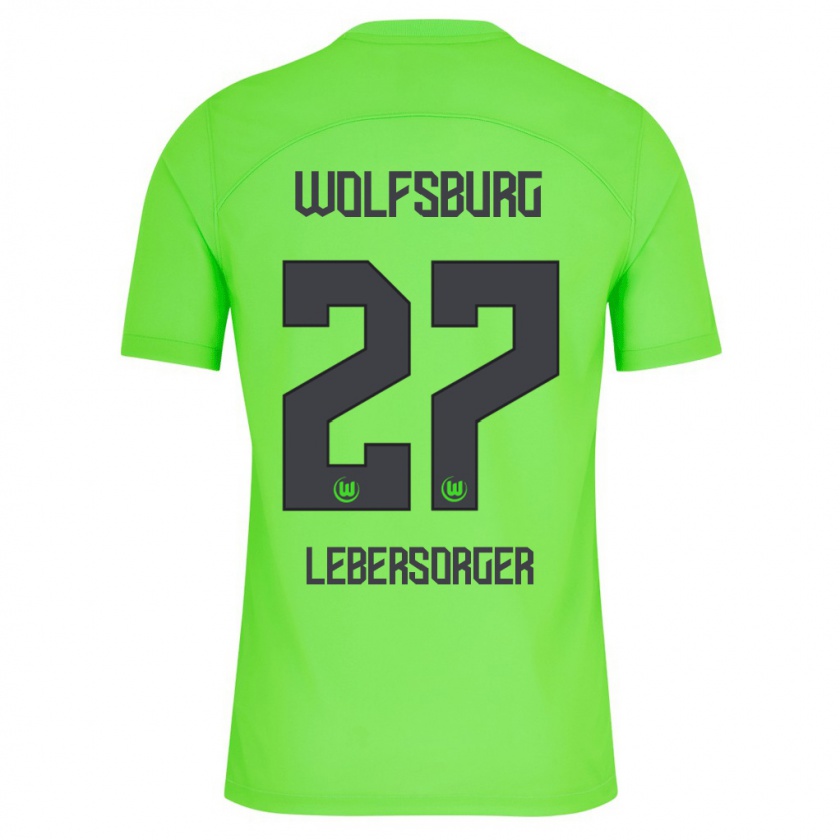 Kandiny Bambino Maglia Kevin Lebersorger #27 Verde Kit Gara Home 2023/24 Maglietta