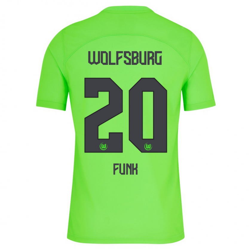 Kandiny Kinderen Jonah Funk #20 Groente Thuisshirt Thuistenue 2023/24 T-Shirt België