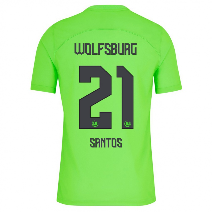 Kandiny Bambino Maglia Leonardo Santos #21 Verde Kit Gara Home 2023/24 Maglietta