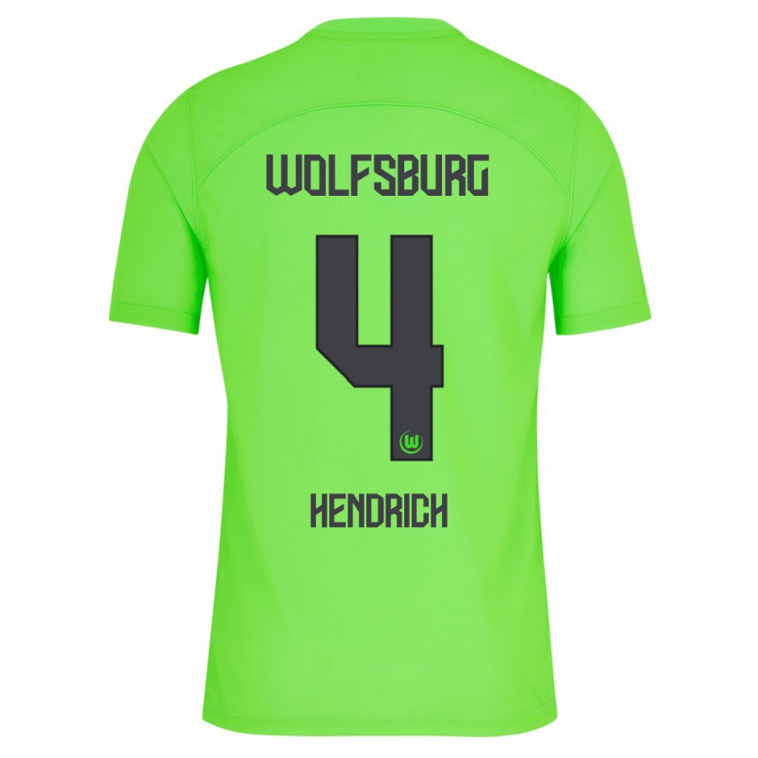 Kandiny Bambino Maglia Kathrin Hendrich #4 Verde Kit Gara Home 2023/24 Maglietta