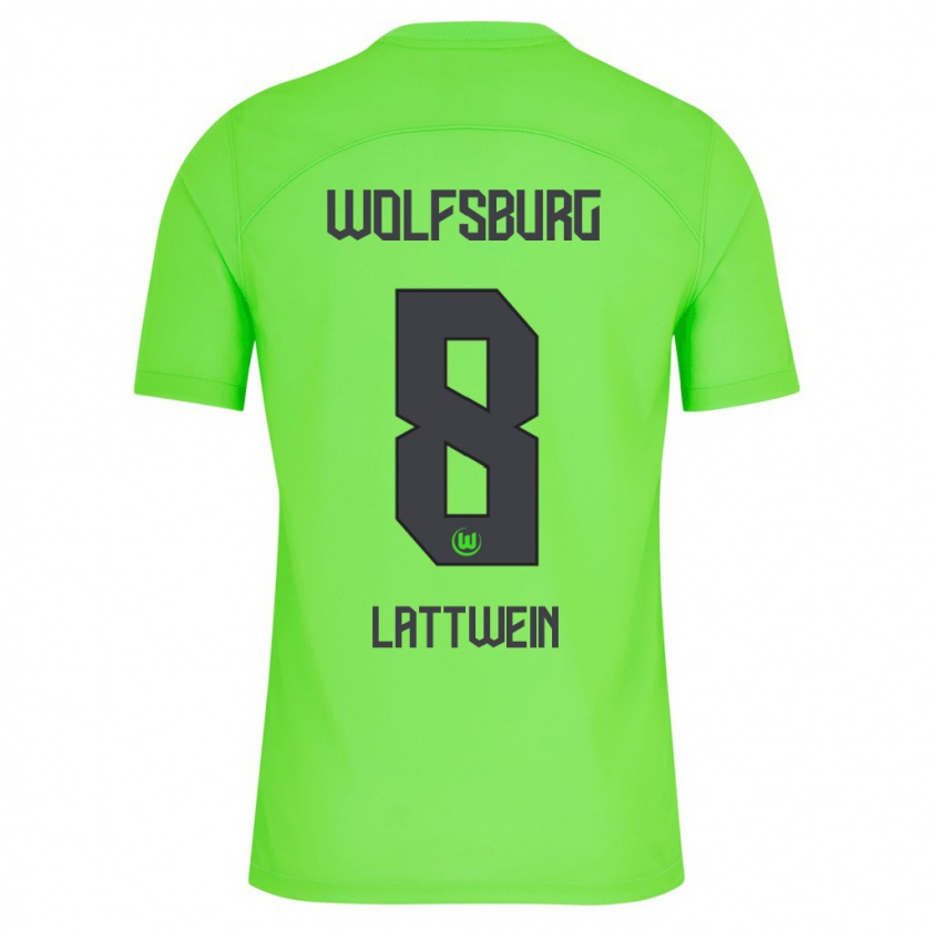 Kandiny Bambino Maglia Lena Lattwein #8 Verde Kit Gara Home 2023/24 Maglietta