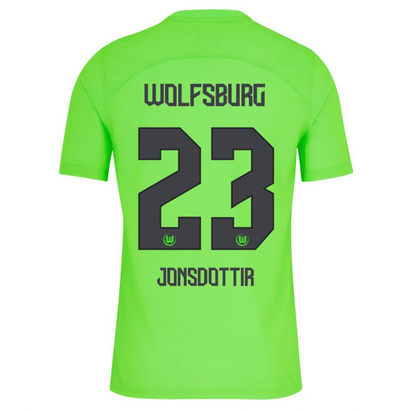 Kandiny Niño Camiseta Sveindís Jane Jónsdóttir #23 Verde 1ª Equipación 2023/24 La Camisa México