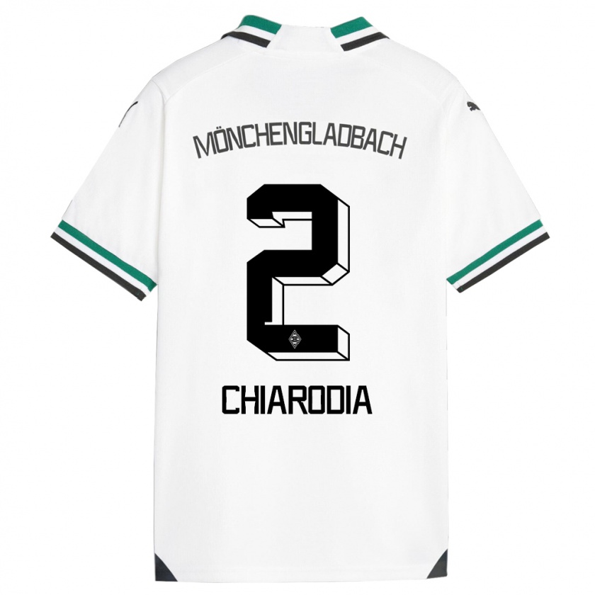 Kandiny Kinderen Fabio Chiarodia #2 Wit Groen Thuisshirt Thuistenue 2023/24 T-Shirt België