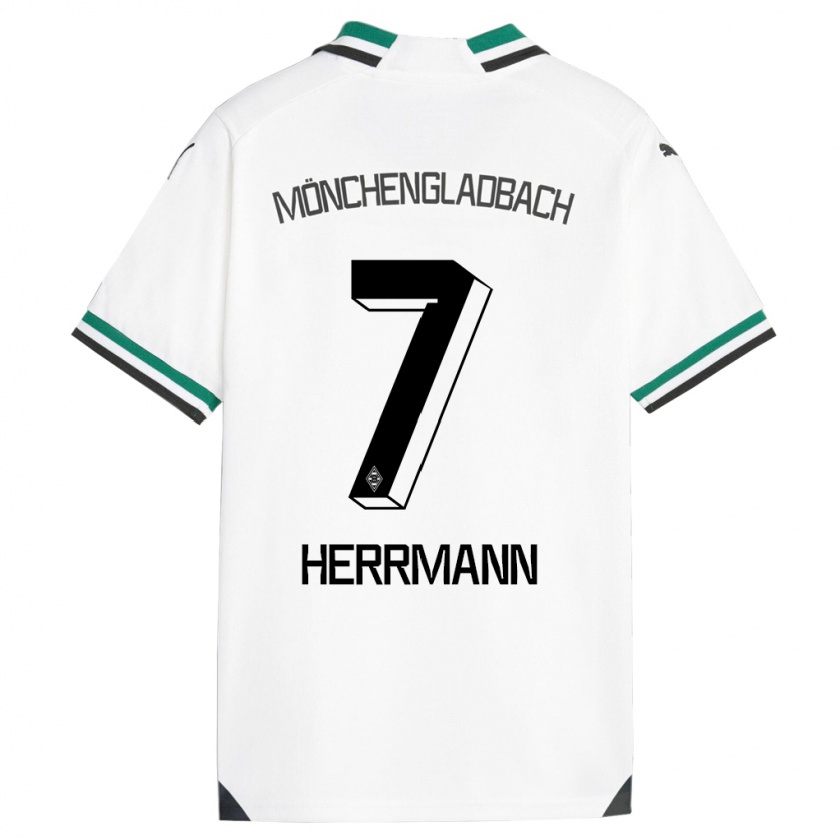 Kandiny Kinderen Patrick Herrmann #7 Wit Groen Thuisshirt Thuistenue 2023/24 T-Shirt België