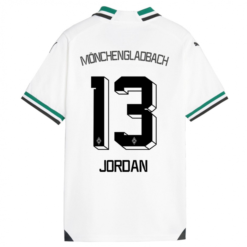 Kandiny Kinderen Jordan #13 Wit Groen Thuisshirt Thuistenue 2023/24 T-Shirt België