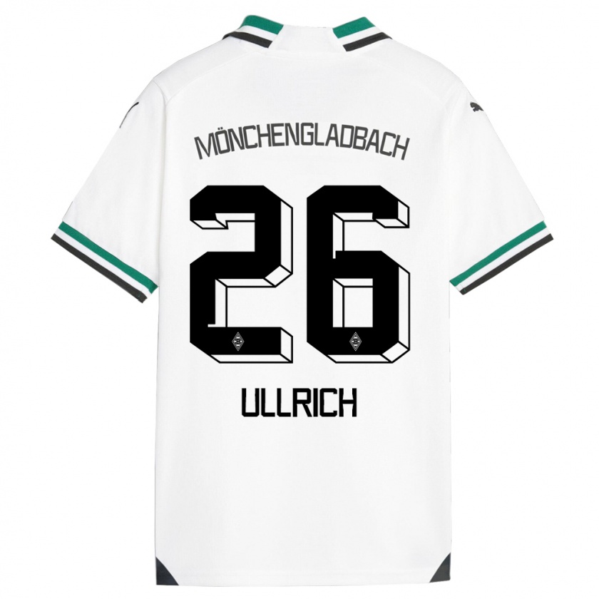 Kandiny Dzieci Lukas Ullrich #26 Biały Zielony Domowa Koszulka 2023/24 Koszulki Klubowe