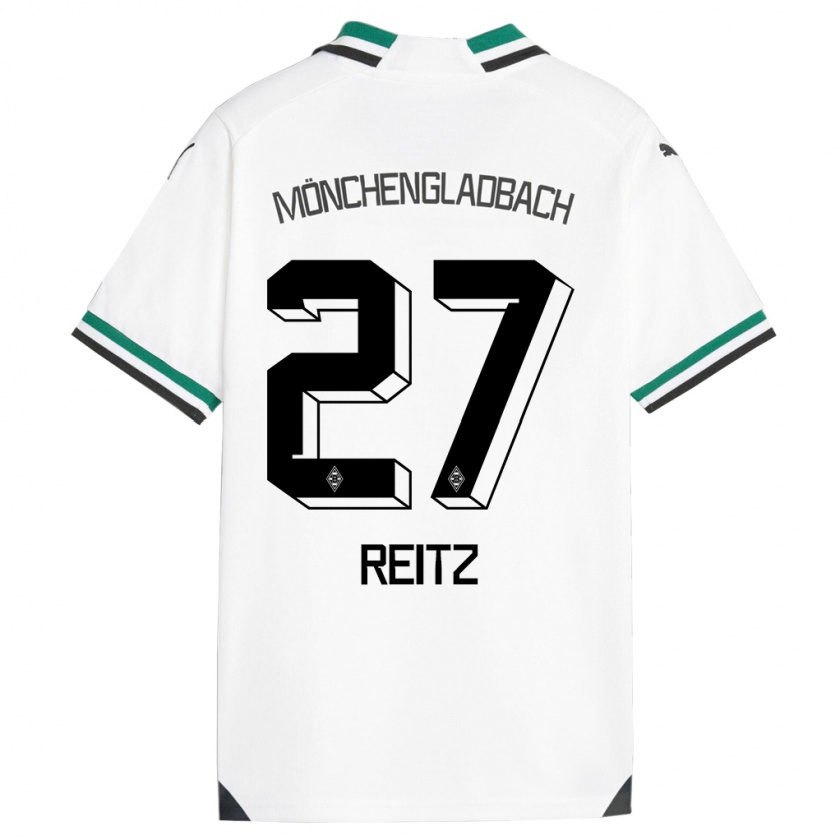 Kandiny Kinderen Rocco Reitz #27 Wit Groen Thuisshirt Thuistenue 2023/24 T-Shirt België