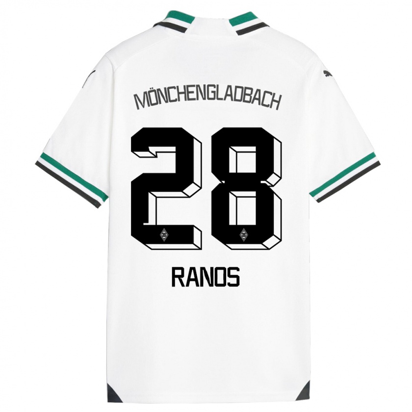 Kandiny Bambino Maglia Grant-Leon Ranos #28 Bianco Verde Kit Gara Home 2023/24 Maglietta