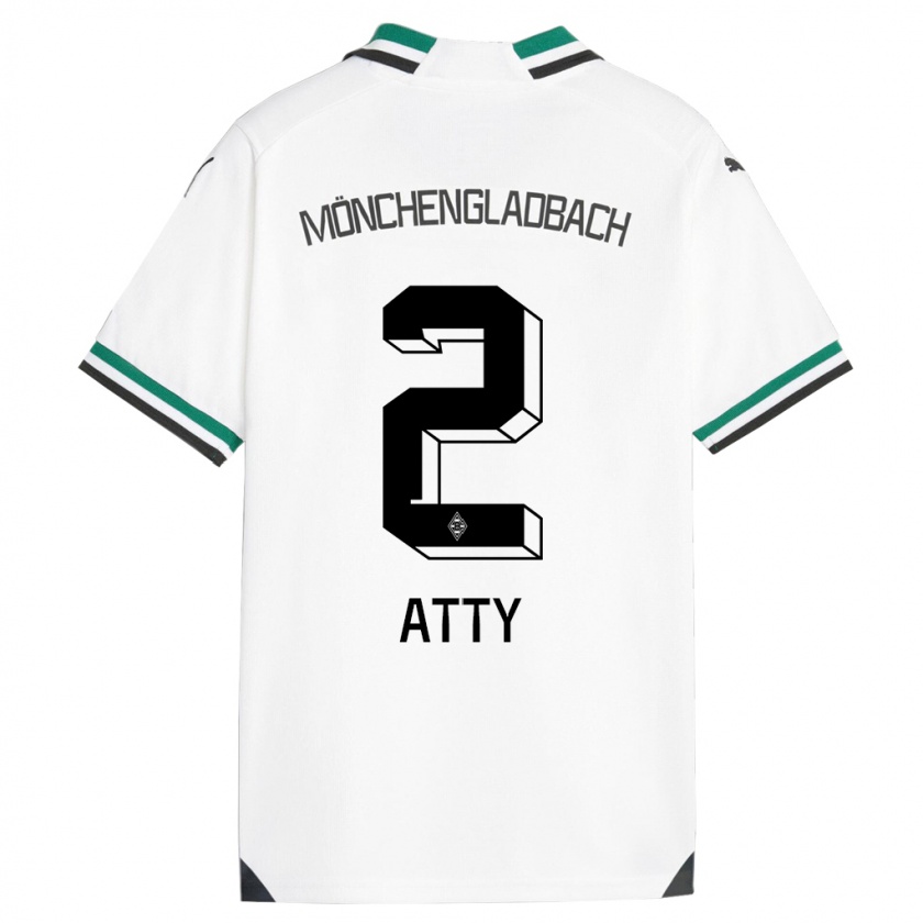 Kandiny Bambino Maglia Yassir Atty #2 Bianco Verde Kit Gara Home 2023/24 Maglietta