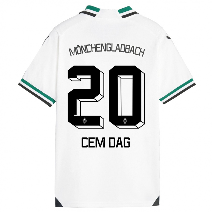 Kandiny Bambino Maglia Cem Dag #20 Bianco Verde Kit Gara Home 2023/24 Maglietta