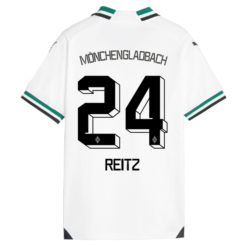 Kandiny Kinderen Tony Reitz #24 Wit Groen Thuisshirt Thuistenue 2023/24 T-Shirt België