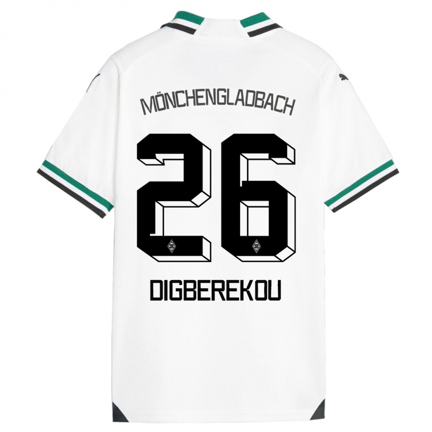 Kandiny Bambino Maglia Ibrahim Digberekou #26 Bianco Verde Kit Gara Home 2023/24 Maglietta