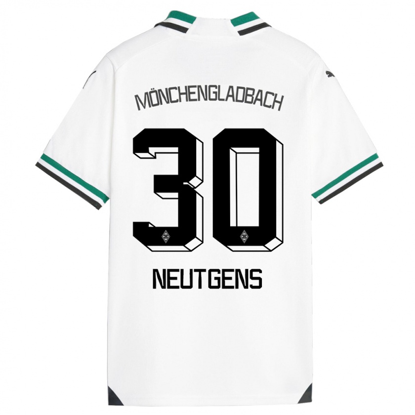 Kandiny Bambino Maglia Maximilian Neutgens #30 Bianco Verde Kit Gara Home 2023/24 Maglietta