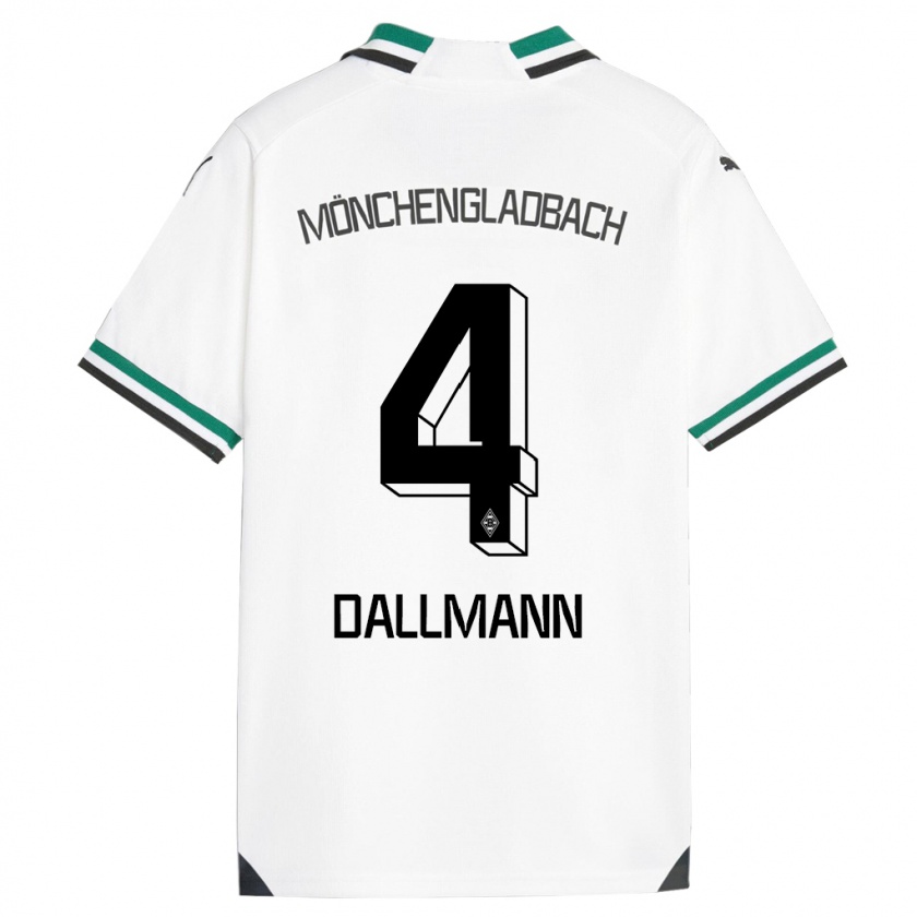 Kandiny Kinderen Pauline Dallmann #4 Wit Groen Thuisshirt Thuistenue 2023/24 T-Shirt België