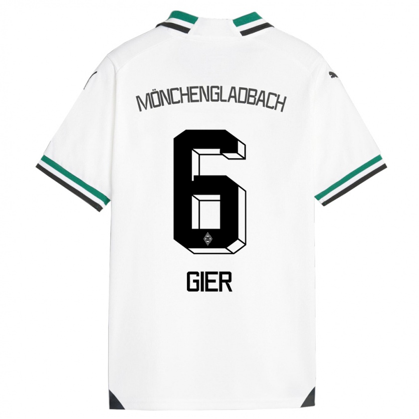 Kandiny Bambino Maglia Madeline Gier #6 Bianco Verde Kit Gara Home 2023/24 Maglietta