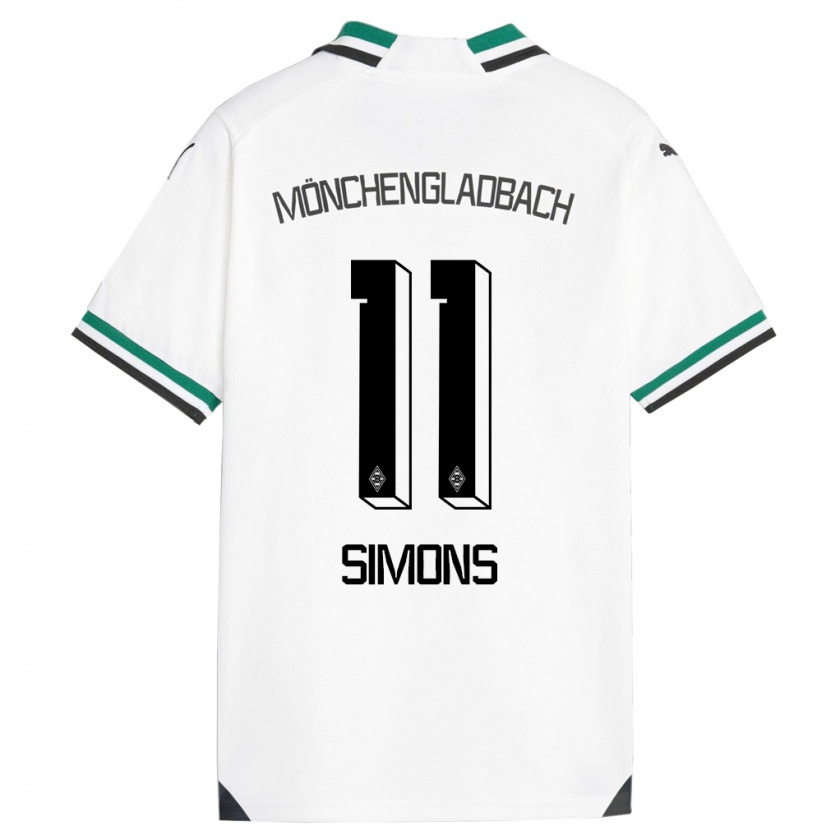 Kandiny Bambino Maglia Kelly Simons #11 Bianco Verde Kit Gara Home 2023/24 Maglietta