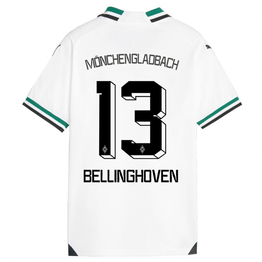 Kandiny Kinderen Christina Bellinghoven #13 Wit Groen Thuisshirt Thuistenue 2023/24 T-Shirt België