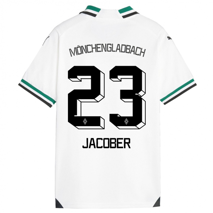 Kandiny Kinderen Magdalena Jacober #23 Wit Groen Thuisshirt Thuistenue 2023/24 T-Shirt België