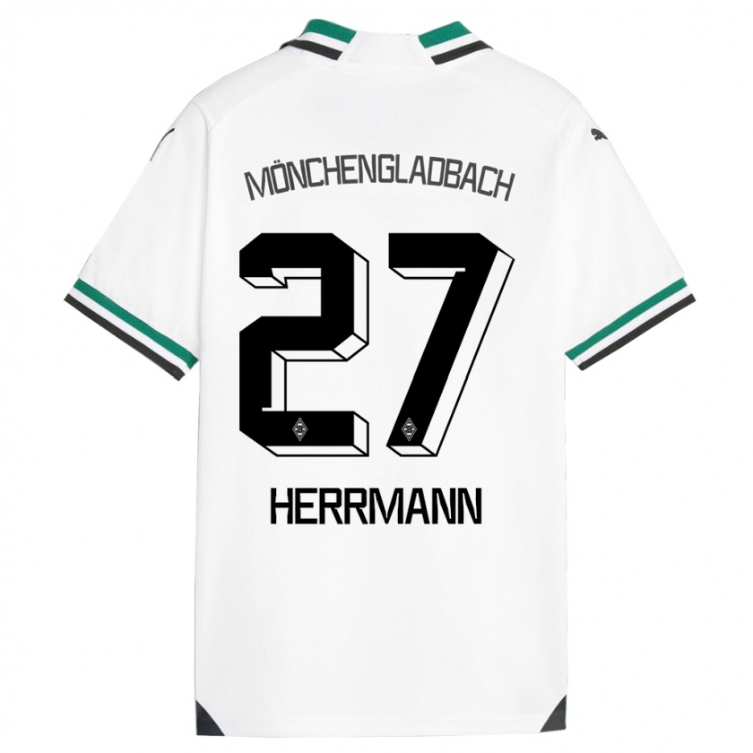 Kandiny Kinderen Michelle Herrmann #27 Wit Groen Thuisshirt Thuistenue 2023/24 T-Shirt België