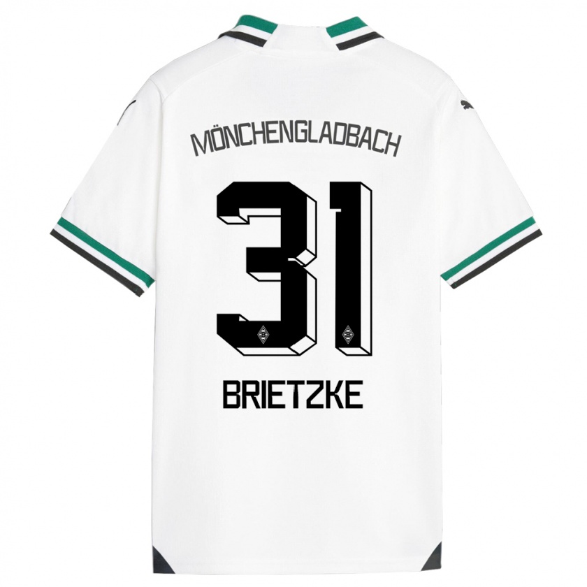 Kandiny Kinderen Yvonne Brietzke #31 Wit Groen Thuisshirt Thuistenue 2023/24 T-Shirt België