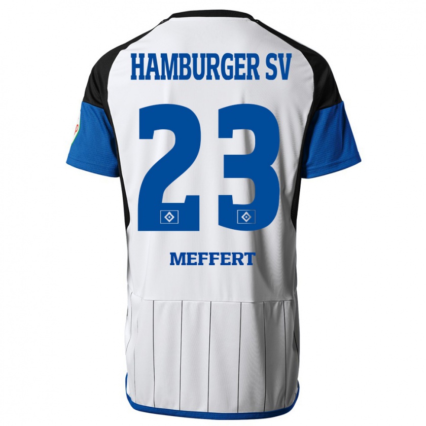 Kandiny Kinderen Jonas Meffert #23 Wit Thuisshirt Thuistenue 2023/24 T-Shirt België