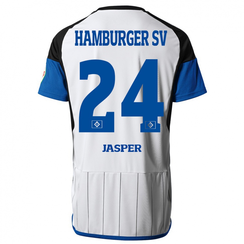 Kandiny Bambino Maglia Jan-Lukas Jasper #24 Bianco Kit Gara Home 2023/24 Maglietta