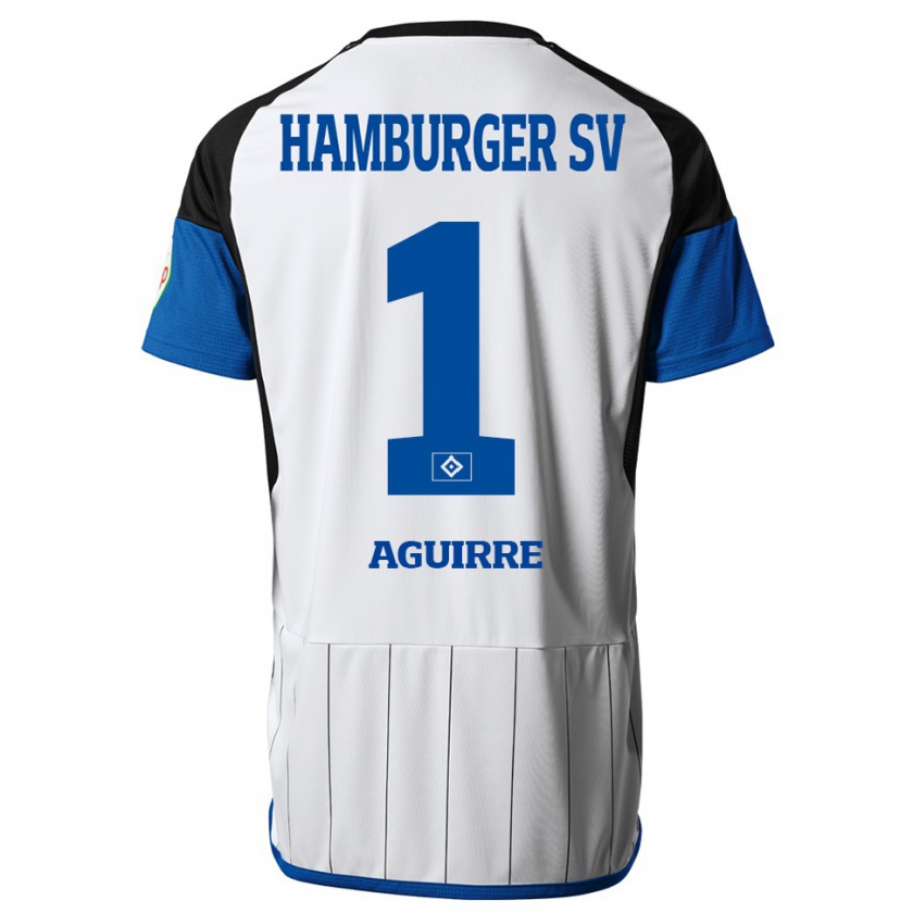 Kandiny Bambino Maglia José Aguirre #1 Bianco Kit Gara Home 2023/24 Maglietta