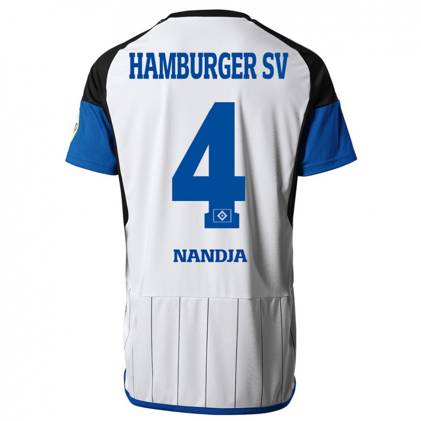 Kandiny Bambino Maglia Shafiq Nandja #4 Bianco Kit Gara Home 2023/24 Maglietta