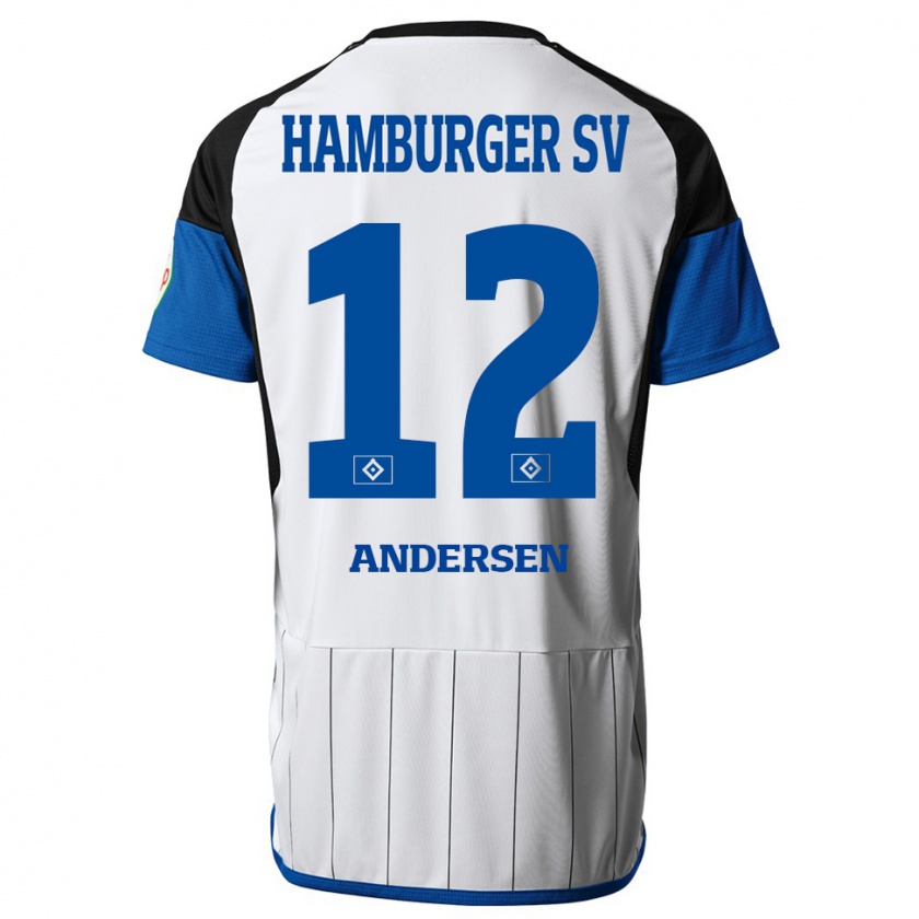 Kandiny Bambino Maglia Patrick Andersen #12 Bianco Kit Gara Home 2023/24 Maglietta