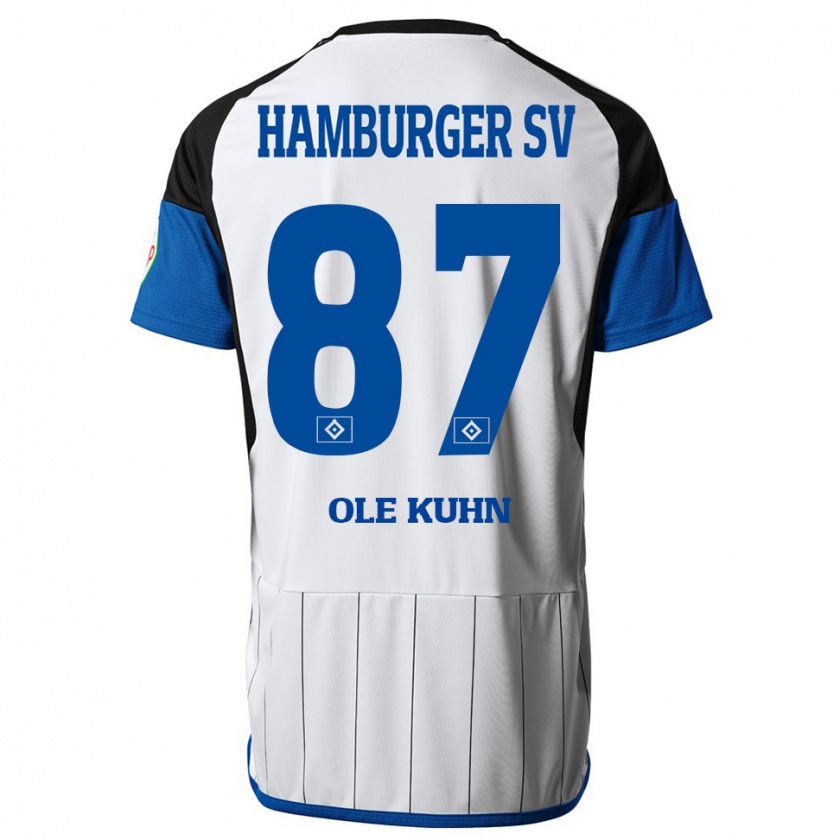 Kandiny Kinderen Niklas Ole Kühn #87 Wit Thuisshirt Thuistenue 2023/24 T-Shirt België