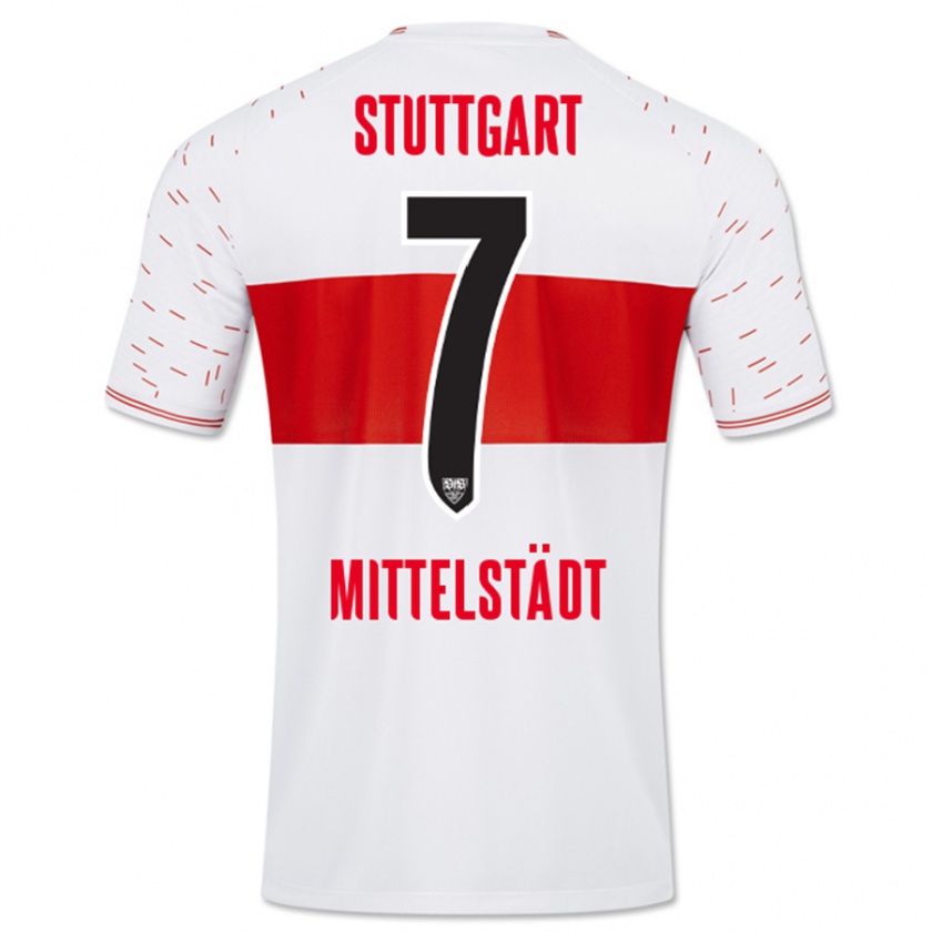 Kandiny Niño Camiseta Maximilian Mittelstädt #7 Blanco 1ª Equipación 2023/24 La Camisa