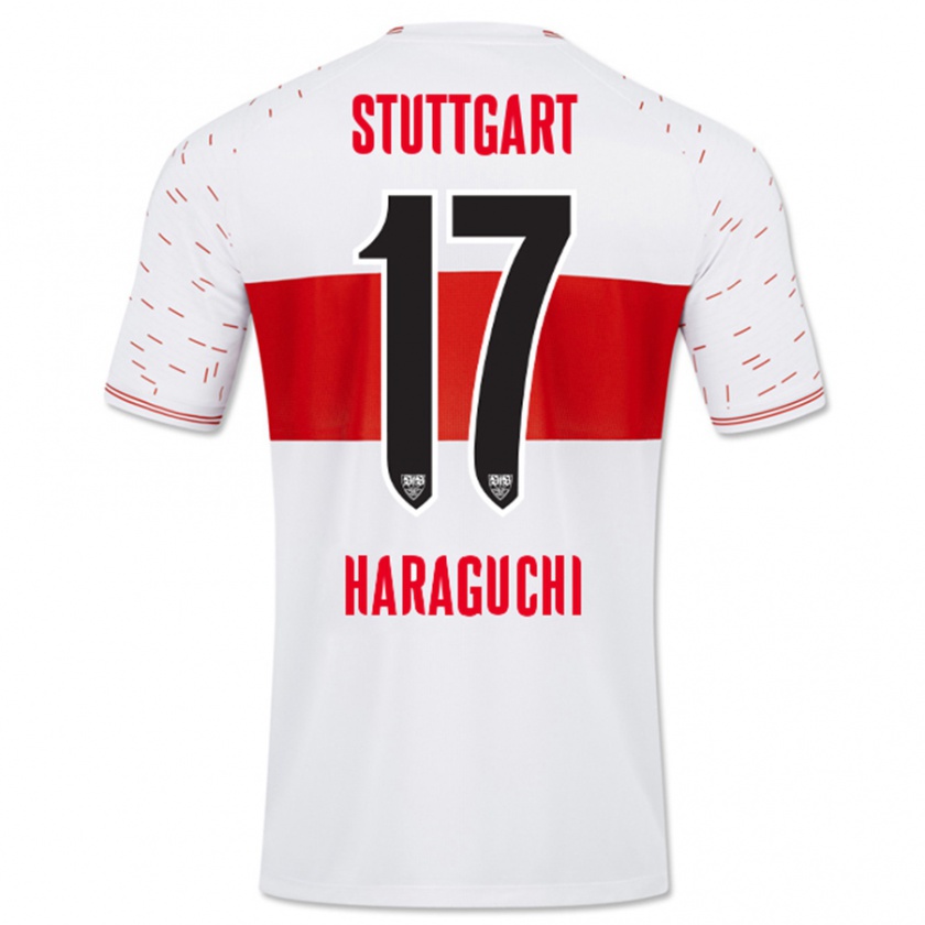 Kandiny Kinderen Genki Haraguchi #17 Wit Thuisshirt Thuistenue 2023/24 T-Shirt België