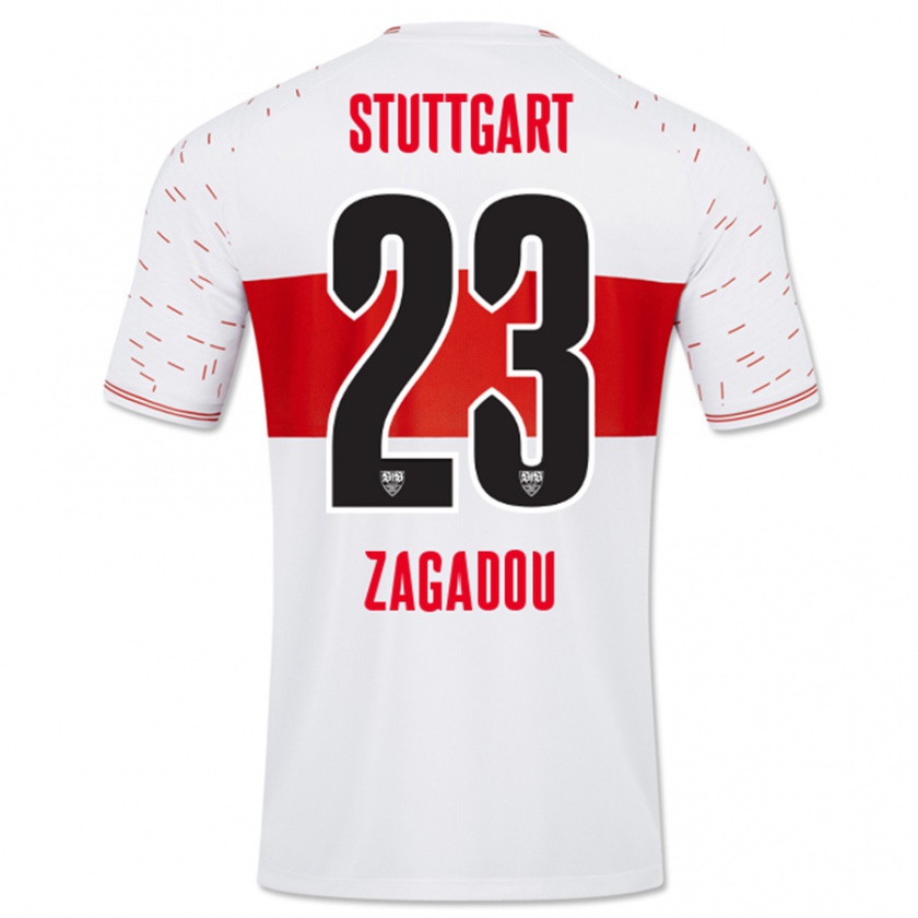 Kandiny Kinder Dan-Axel Zagadou #23 Weiß Heimtrikot Trikot 2023/24 T-Shirt Österreich