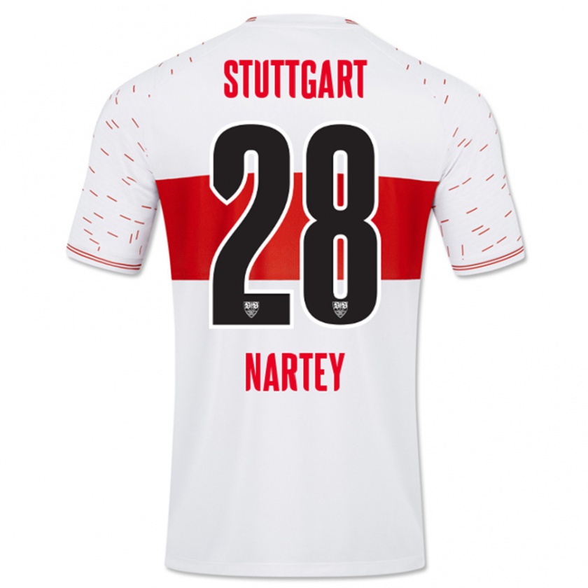 Kandiny Kinder Nikolas Nartey #28 Weiß Heimtrikot Trikot 2023/24 T-Shirt Österreich