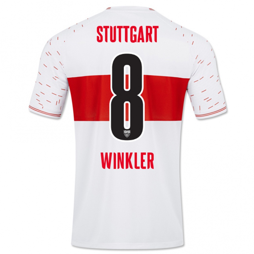 Kandiny Niño Camiseta Nathan Winkler #8 Blanco 1ª Equipación 2023/24 La Camisa