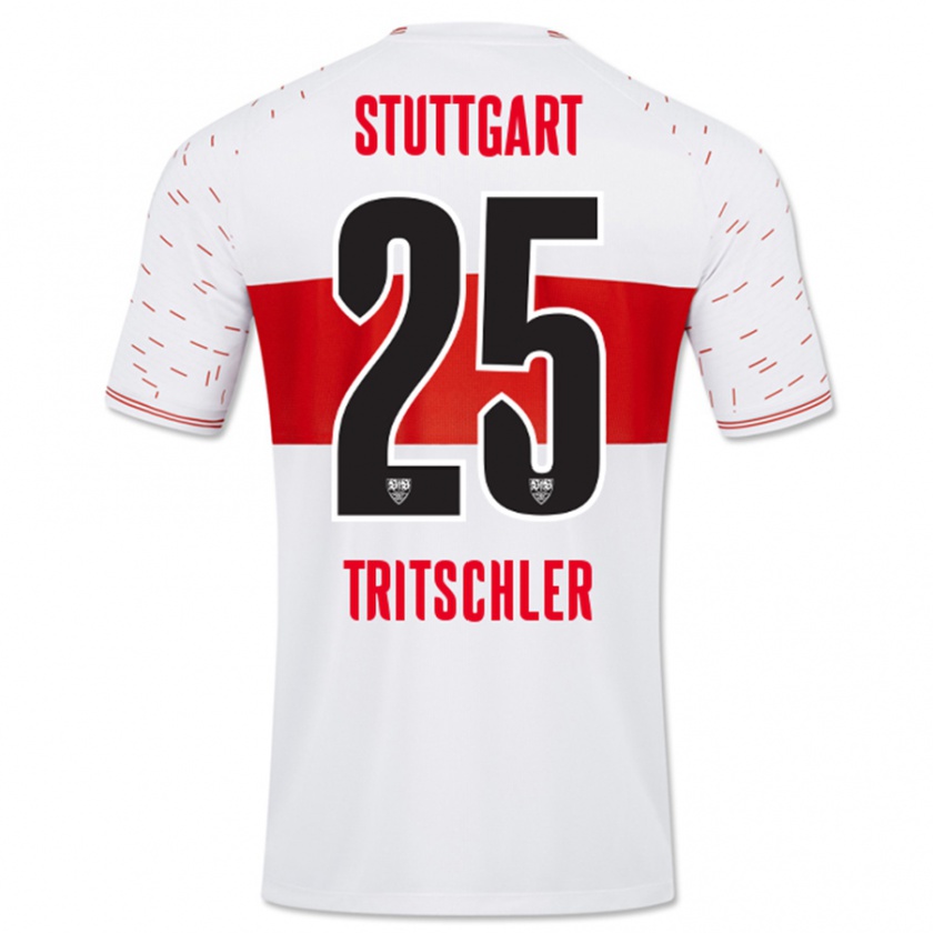 Kandiny Kinderen David Tritschler #25 Wit Thuisshirt Thuistenue 2023/24 T-Shirt België